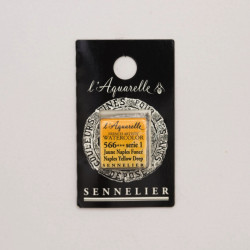 Farba akwarelowa w półkostce l’Aquarelle - Sennelier - 566, Naples Yellow Deep