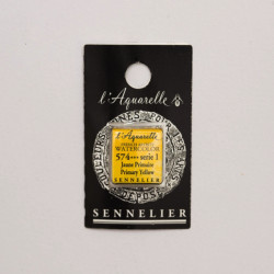 l’Aquarelle watercolor paint half pan - Sennelier - 574, Primary Yellow