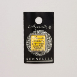 Farba akwarelowa w półkostce l’Aquarelle - Sennelier - 576, Nickel Yellow