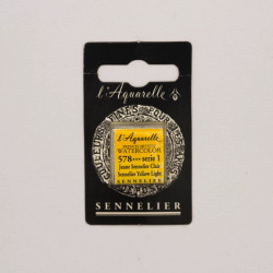 Farba akwarelowa w półkostce l’Aquarelle - Sennelier - 578, Sennelier Yellow Light