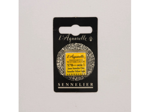 Farba akwarelowa w półkostce l’Aquarelle - Sennelier - 578, Sennelier Yellow Light