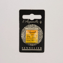 l’Aquarelle watercolor paint half pan - Sennelier - 579, Sennelier Yellow Deep