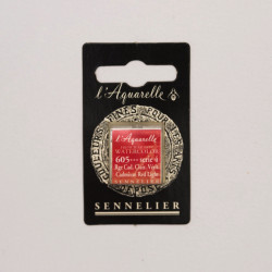 l’Aquarelle watercolor paint half pan - Sennelier - 605, Cadmium Red Light