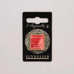 Farba akwarelowa w półkostce l’Aquarelle - Sennelier - 612, Scarlet Laquer