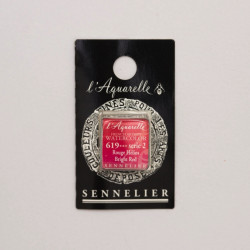 Farba akwarelowa w półkostce l’Aquarelle - Sennelier - 619, Bright Red