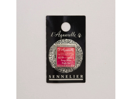 Farba akwarelowa w półkostce l’Aquarelle - Sennelier - 619, Bright Red