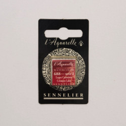 l’Aquarelle watercolor paint half pan - Sennelier - 688, Crimson Lake
