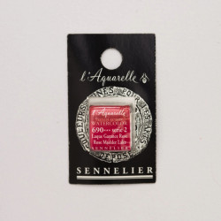 l’Aquarelle watercolor paint half pan - Sennelier - 690, Rose Madder Lake
