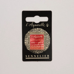 l’Aquarelle watercolor paint half pan - Sennelier - 691, Rose Dore Madder