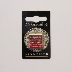 l’Aquarelle watercolor paint half pan - Sennelier - 695, Alizarin Crimson Lake