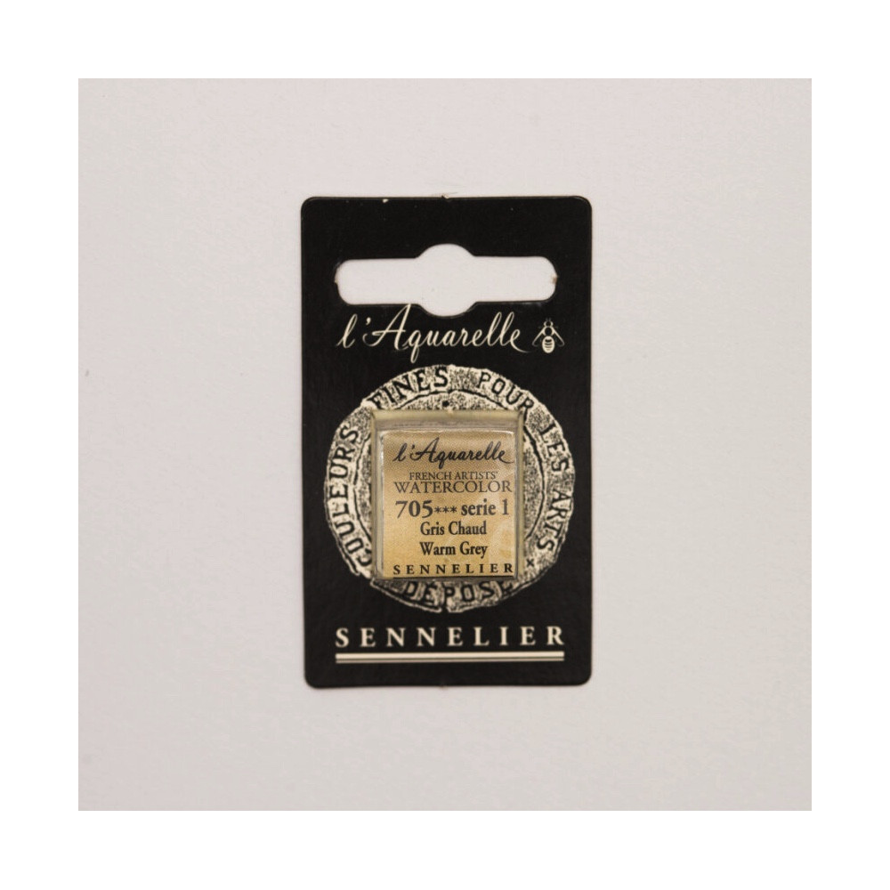 Farba akwarelowa w półkostce l’Aquarelle - Sennelier - 705, Warm Grey