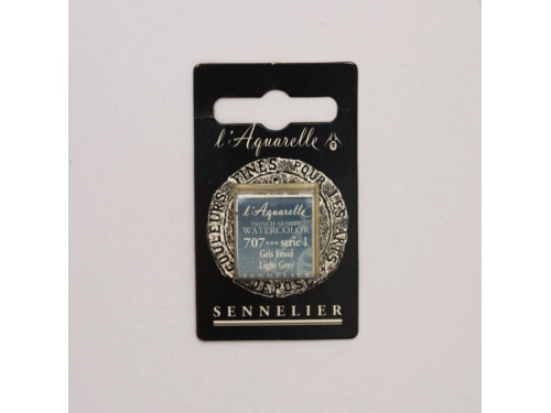 l’Aquarelle watercolor paint half pan - Sennelier - 707, Light Grey