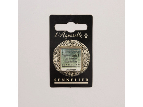 Farba akwarelowa w półkostce l’Aquarelle - Sennelier - 709, Sennelier Grey