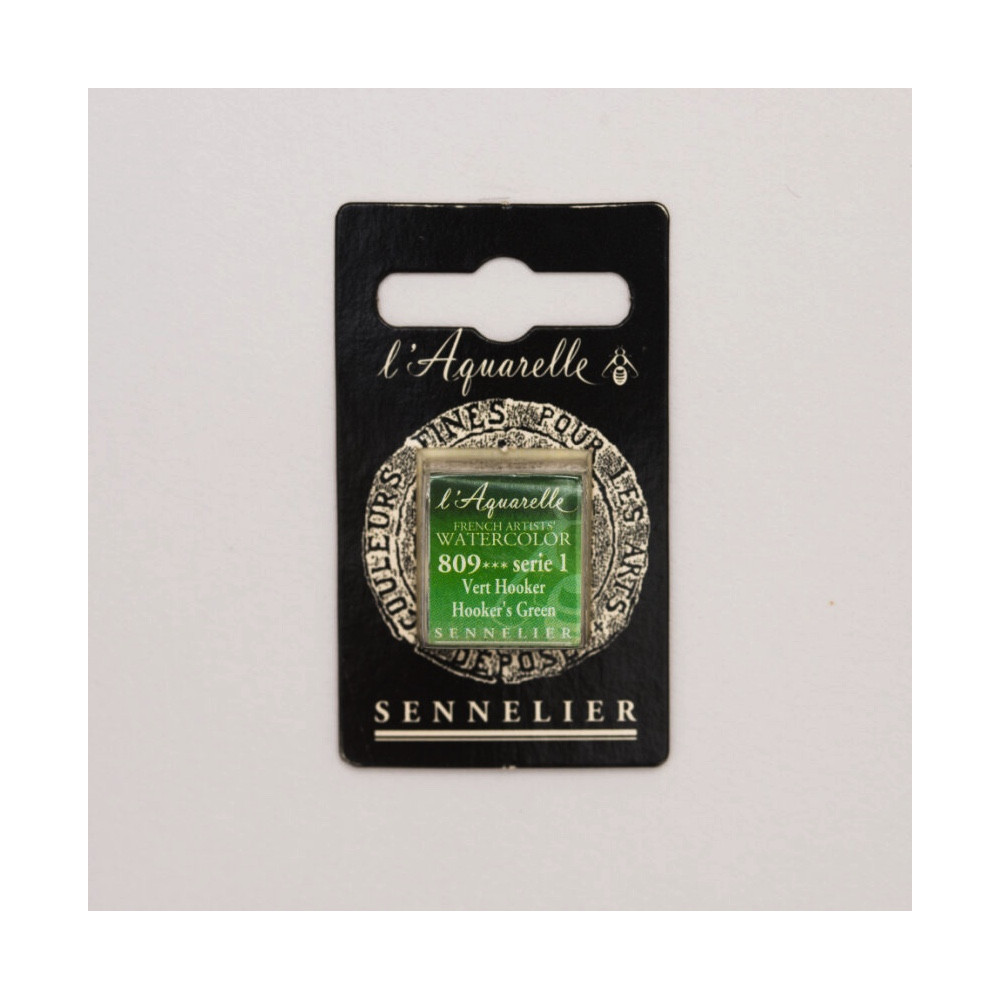 Farba akwarelowa w półkostce l’Aquarelle - Sennelier - 809, Hooker's Deep