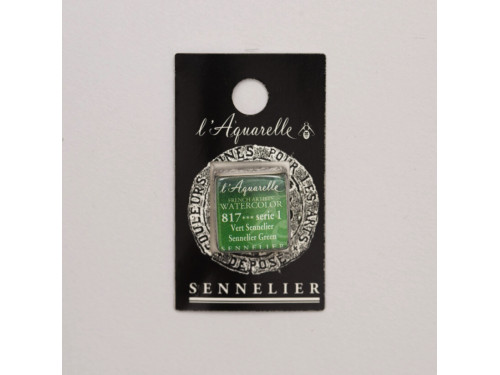 Farba akwarelowa w półkostce l’Aquarelle - Sennelier - 817, Sennelier Green