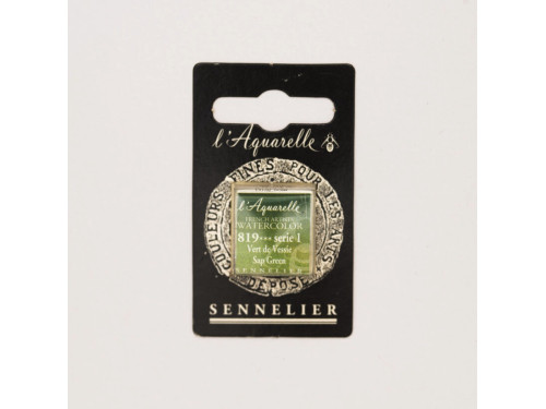 Farba akwarelowa w półkostce l’Aquarelle - Sennelier - 819, Sap Green