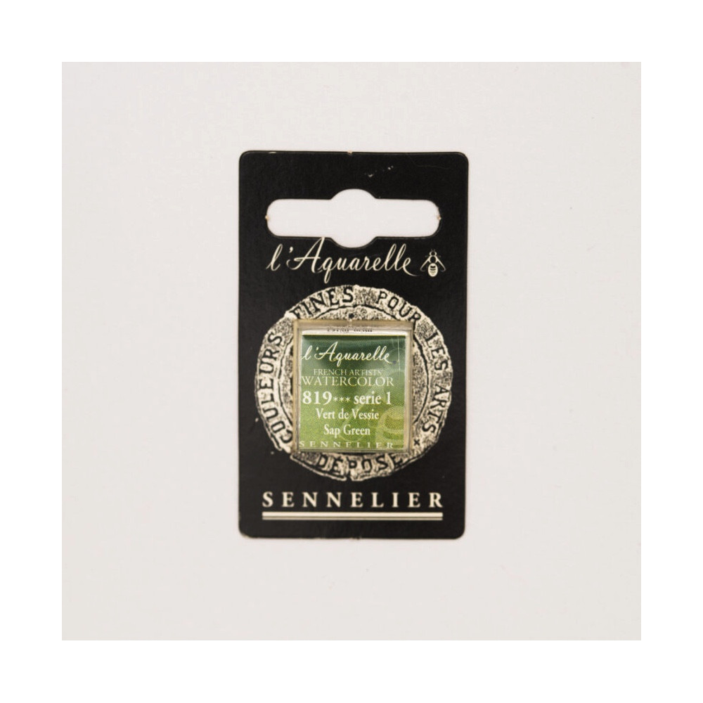l’Aquarelle watercolor paint half pan - Sennelier - 819, Sap Green
