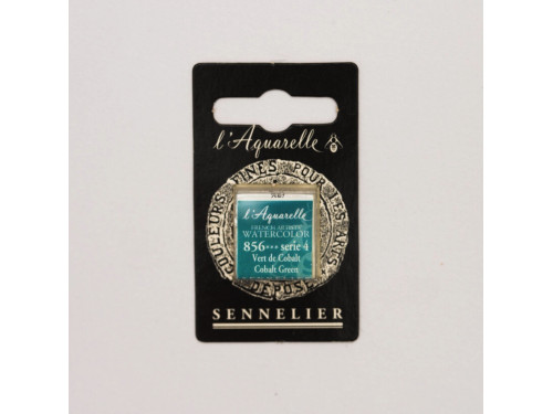 l’Aquarelle watercolor paint half pan - Sennelier - 856, Cobalt