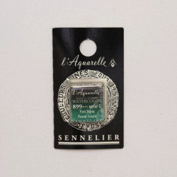 Farba akwarelowa w półkostce l’Aquarelle - Sennelier - 899, Forest Green