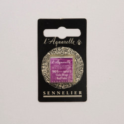 l’Aquarelle watercolor paint half pan - Sennelier - 905, Red Violet