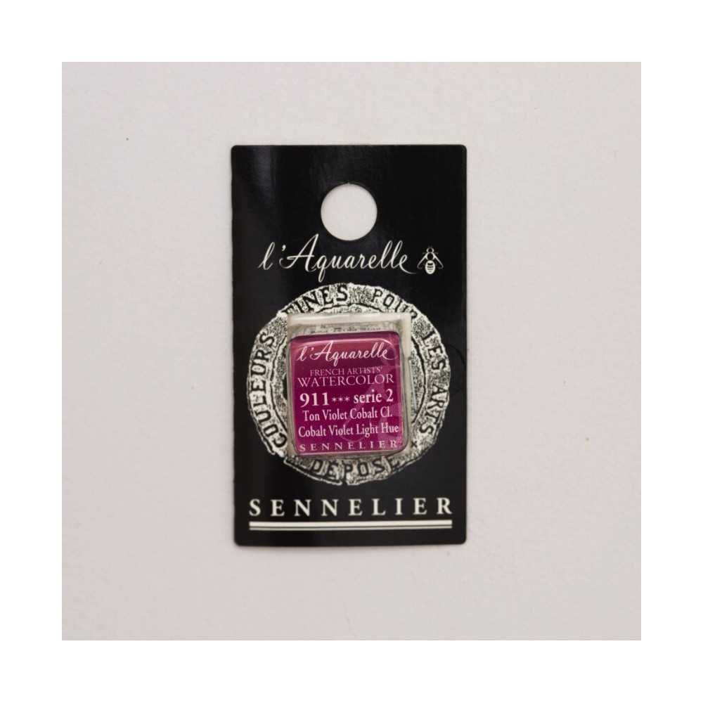Farba akwarelowa w półkostce l’Aquarelle - Sennelier - 911, Cobalt Violet Light Hue