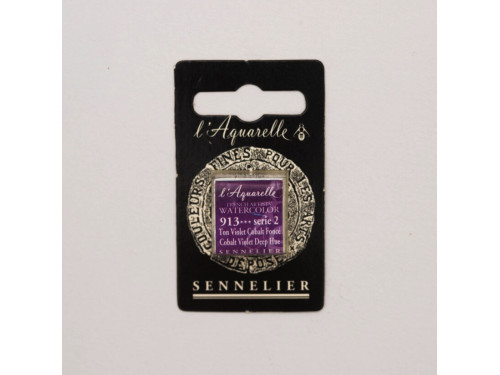 l’Aquarelle watercolor paint half pan - Sennelier - 913, Cobalt Viole Deep Hue