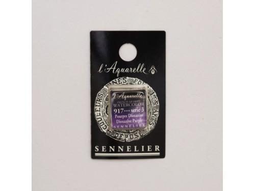 Farba akwarelowa w półkostce l’Aquarelle - Sennelier - 917, Dioxazine Purple
