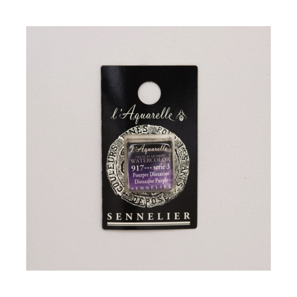 l’Aquarelle watercolor paint half pan - Sennelier - 917, Dioxazine Purple