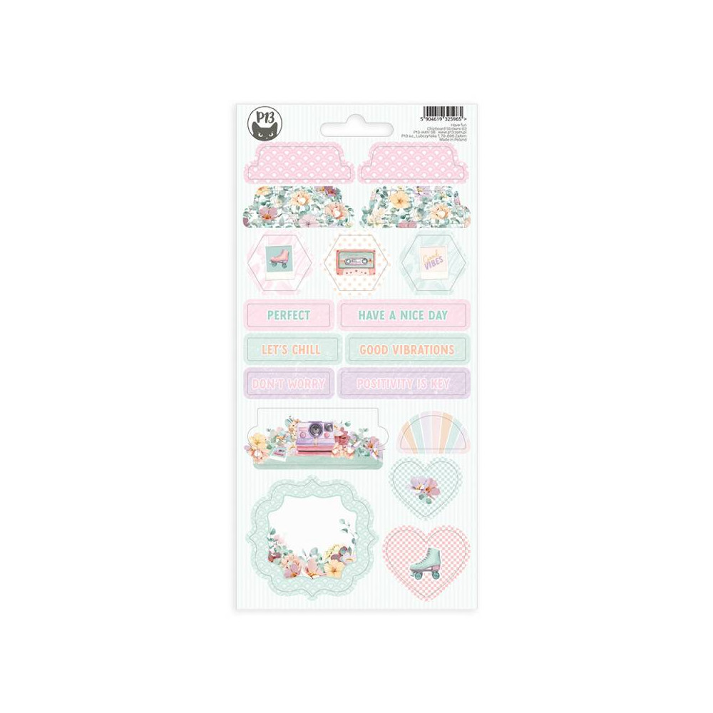 Arkusz naklejek tekturowych - Piątek Trzynastego - Have Fun 03