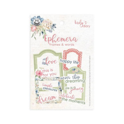 Zestaw elementów Frames and Words - Piątek Trzynastego - Lady's Diary, 12 szt.