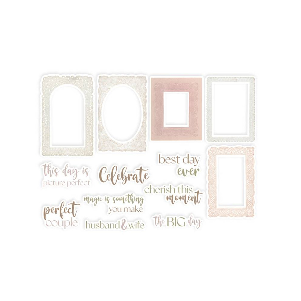 Zestaw elementów Frames and Words - Piątek Trzynastego - Love and lace, 13 szt.