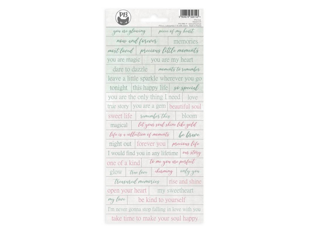 Set of stickers 10,5 x 23 cm - Piątek Trzynastego - Precious 01