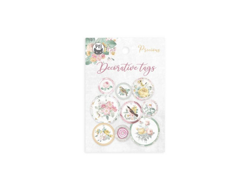 Decorative tags - Piątek Trzynastego - Precious 01, 9 pcs.