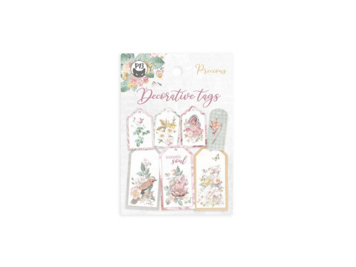 Decorative tags - Piątek Trzynastego - Precious 03, 7 pcs.