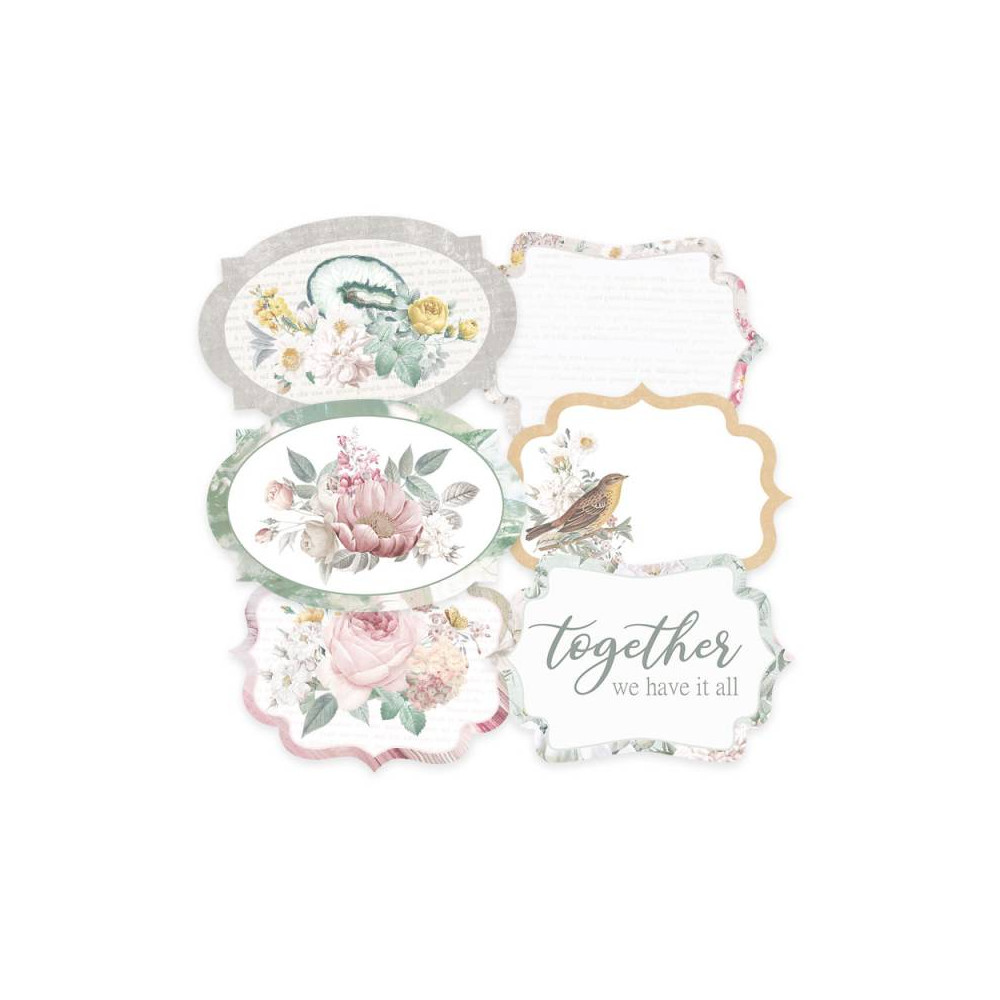 Decorative tags - Piątek Trzynastego - Precious 04, 6 pcs.