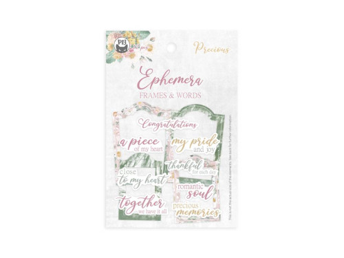 Zestaw elementów Frames and Words - Piątek Trzynastego - Precious, 12 szt.