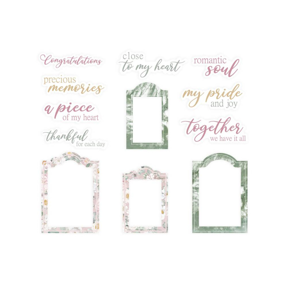 Zestaw elementów Frames and Words - Piątek Trzynastego - Precious, 12 szt.