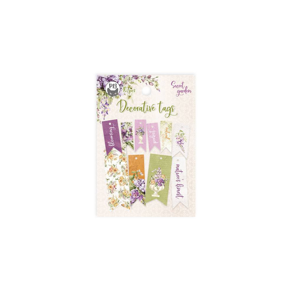Zestaw tagów - Piątek Trzynastego - Secret garden 02, 10 szt.