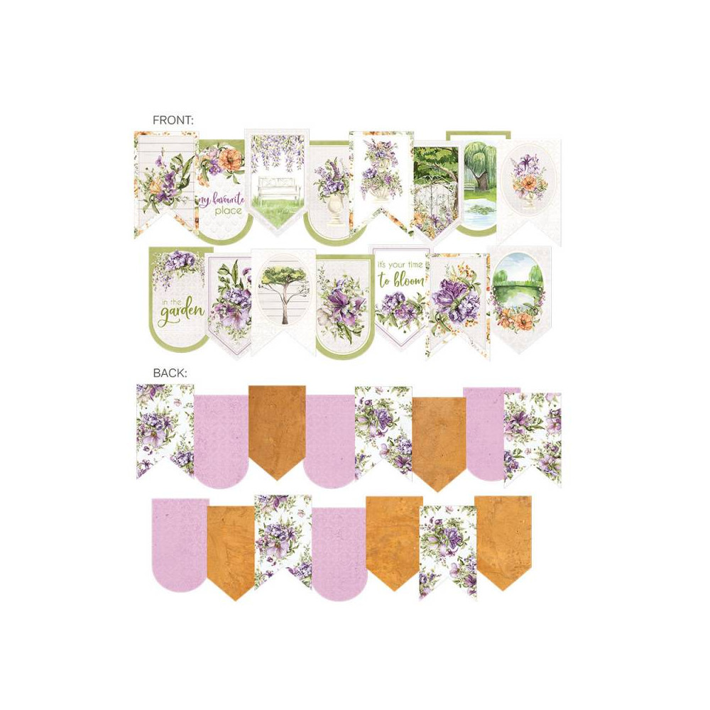 Paper die-cut garland - Piątek Trzynastego - Secret garden