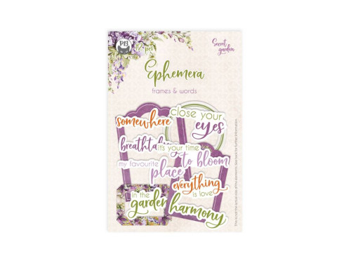 Zestaw elementów Frames & Words - Piątek Trzynastego - Secret garden, 12 szt.