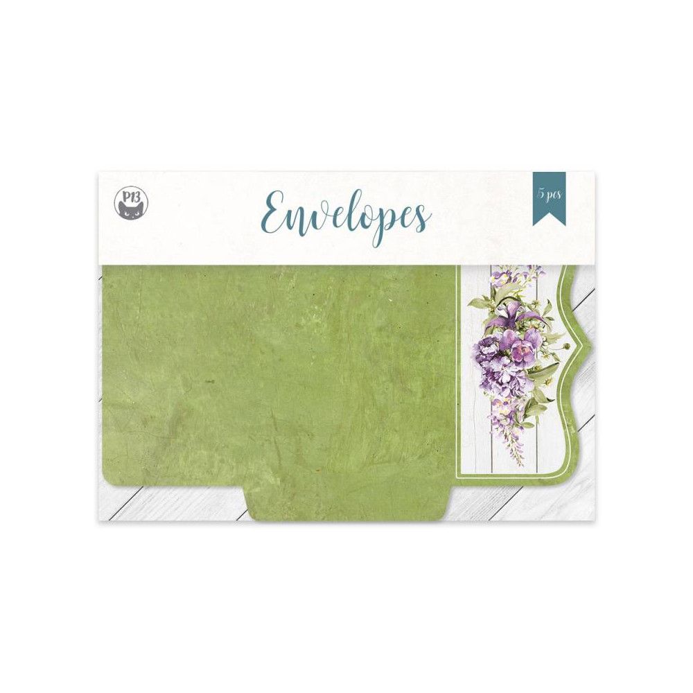 Set of mini envelopes 9 x 12 cm - Piątek Trzynastego - Secret garden, 5 szt.