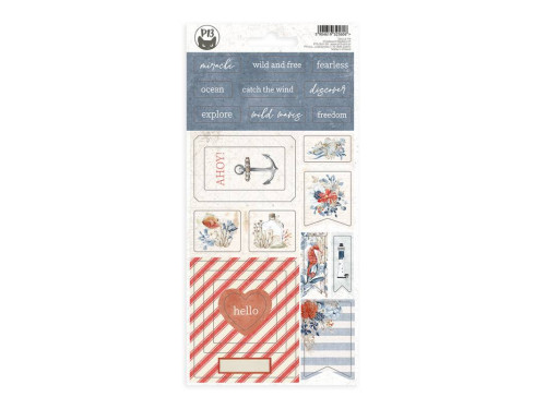 Arkusz naklejek tekturowych 10,5 x 23 cm - Piątek Trzynastego - Sea la vie 01