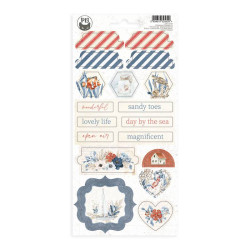 Arkusz naklejek tekturowych 10,5 x 23 cm - Piątek Trzynastego - Sea la vie 03