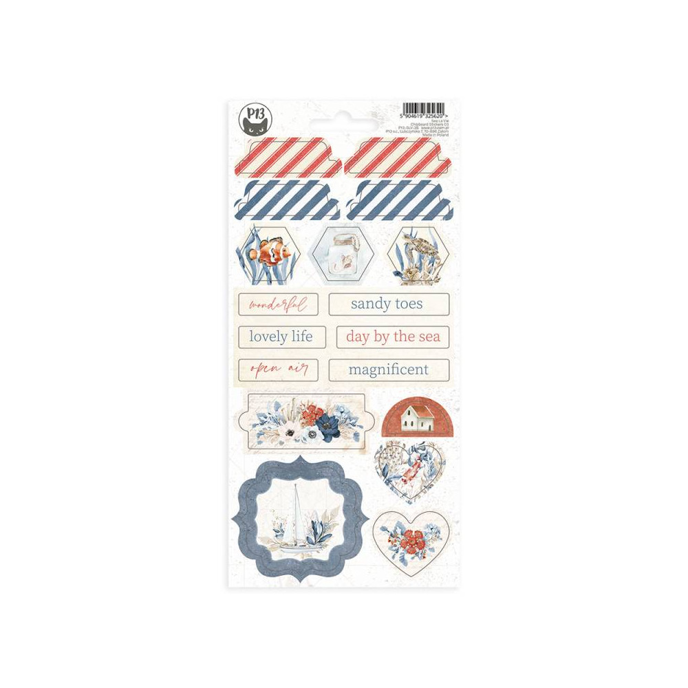 Arkusz naklejek tekturowych 10,5 x 23 cm - Piątek Trzynastego - Sea la vie 03
