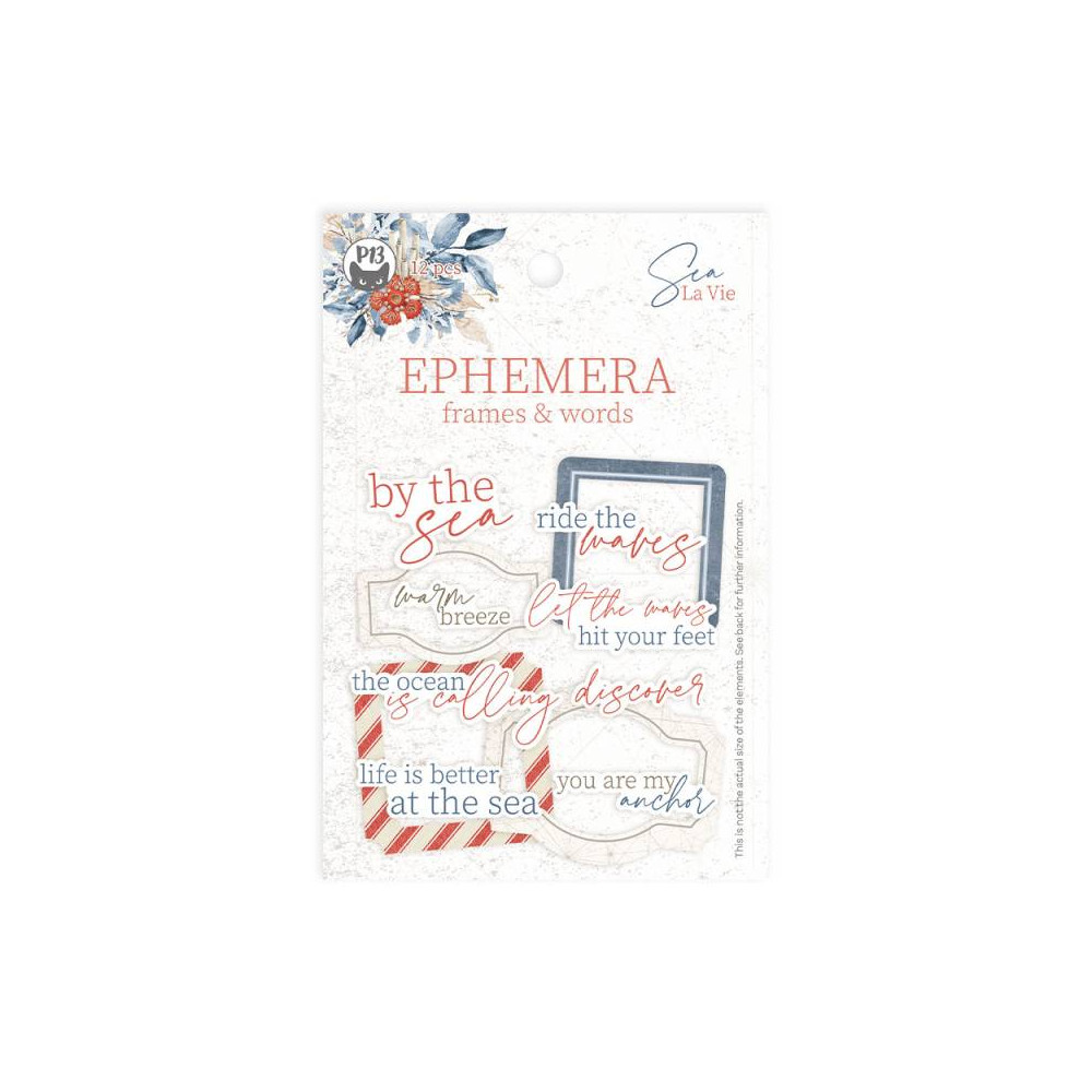 Zestaw elementów Frames & Words - Piątek Trzynastego - Sea la vie, 12 szt.