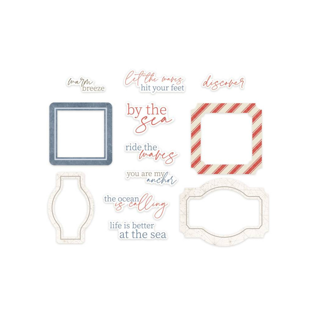 Zestaw elementów Frames & Words - Piątek Trzynastego - Sea la vie, 12 szt.