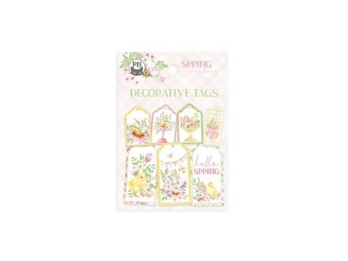 Decorative tags - Piątek Trzynastego - Spring is Calling 03, 7 pcs.
