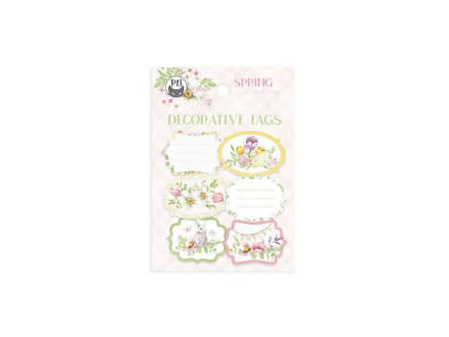 Decorative tags - Piątek Trzynastego - Spring is Calling 04, 6 pcs.