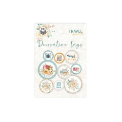 Decorative tags - Piątek Trzynastego - Travel Journal 01, 9 pcs.