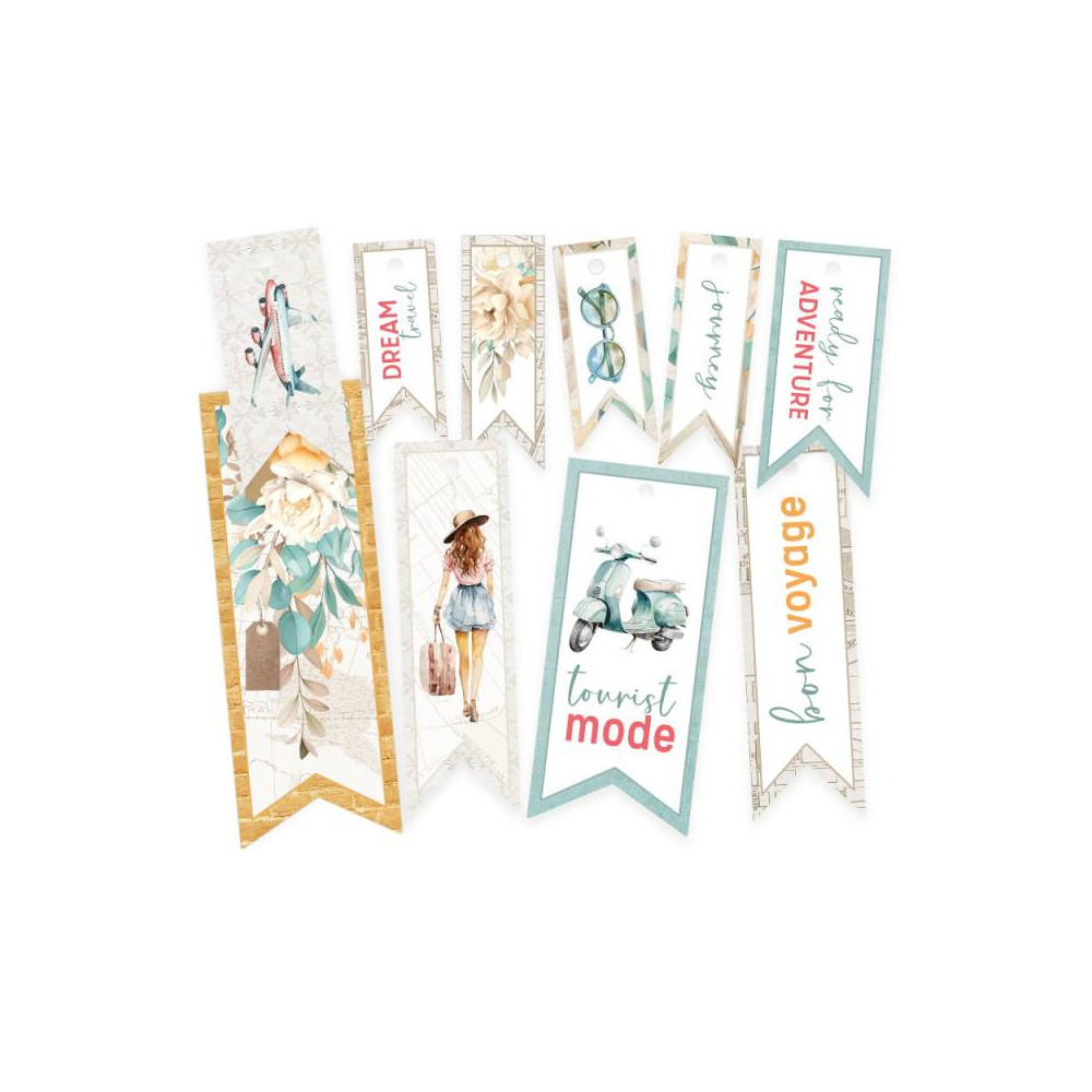Decorative tags - Piątek Trzynastego - Travel Journal 02, 10 pcs.